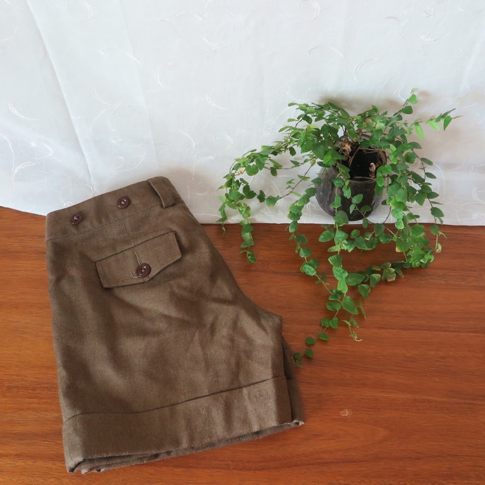 Anthropologie Olive Green Shorts